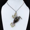 Multi Fire Labradorite Pendant Copper Wire Wrapped Pendant Handmade Gemstone Pendant Unique Copper Jewelry Bird Pendant Gift For Anniversary