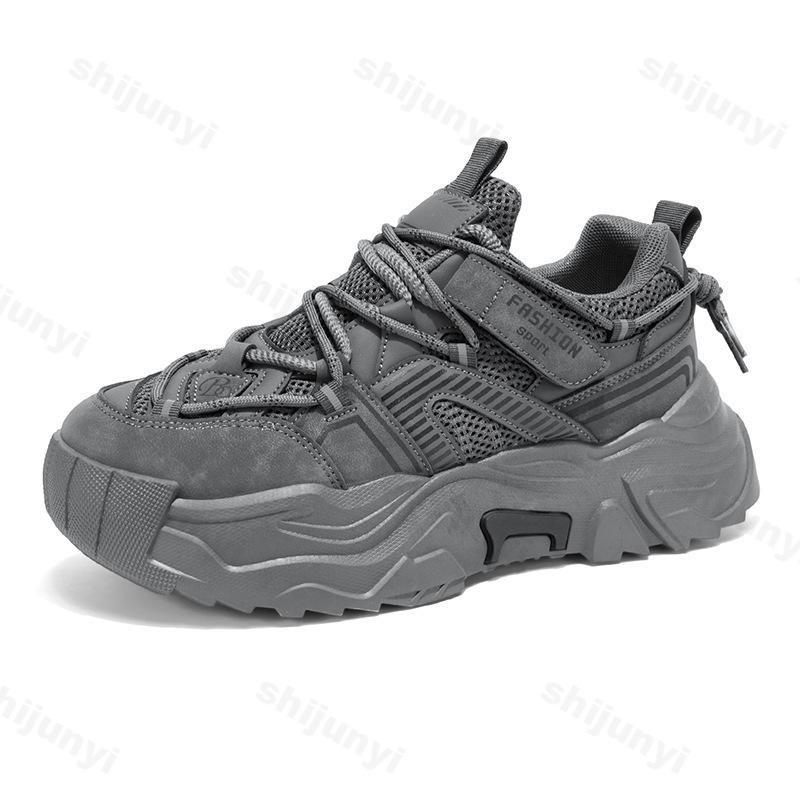 Fashion Men's Niche Mesh Breathable Casual Thixk Soled Shoes 2025 Autumn New Fashion Trend Versatile Comfortable Low Top Chunky sneakers