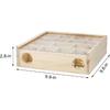 Wontee Wooden Hamster Tunnel Maze with Cover, Hideout & Tunnel Exploring Toys for Dwarf Hamsters Mice Small Gerbil