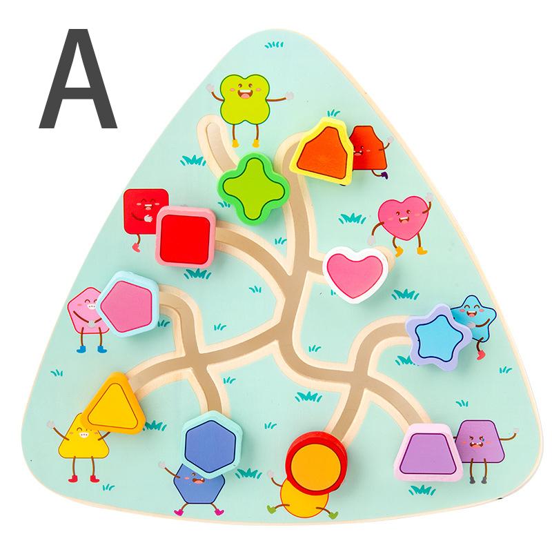 Children Montessori Maze Boards Wooden Toys Slide Puzzle Animal Digital Shape Traffic Matching Games Educational Learning Toys