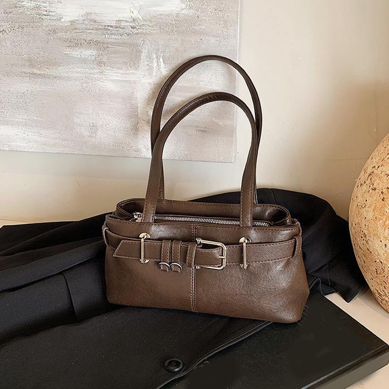 

Сумка через плечо из ПУ кожи, сумка-тоут, застежка-молния, верхняя ручка, сумка-сатчел, сумка под мышкой для женщин, для шопинга, путешествий, CLE 30x9x15cm кофейный