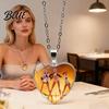 Cute Heart Pendant Korean Pop Hunters Necklace Anime Merchandise Skin-friendly