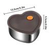 1pc Love-shaped Kitchen Food Organizers With Lids Stainless Steel Storage Box Large Capacity Leakproof Kitchens Accessories