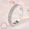 925 Silver Ring Sparkle Zircon Luxury High Quality For Women Rings Wedding Fine Jewelry Accessories Party Gift