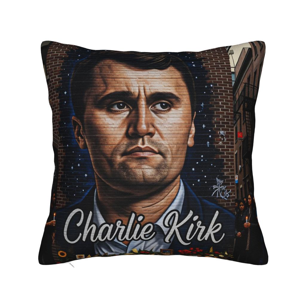 In Memory Of Charlie Kirk Pillow Cover Vintage Pillow Case For Living Room Bed Chair Design Cushion Cover Gift