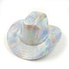 Color Blocks Laser Cowboy hat Western cowboy men and women retro party stage party Cowboy hat outdoor knight hat Wholesale