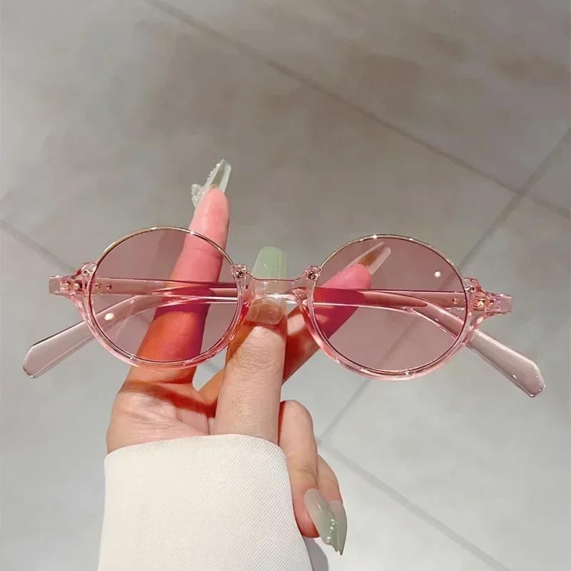 Fashion Men Women Hip Hop Sun Glasses Unisex Outdoor Riding Travel UV400 Sunglasses Vintage Round Hlaf Frame Sunproof Eyewear