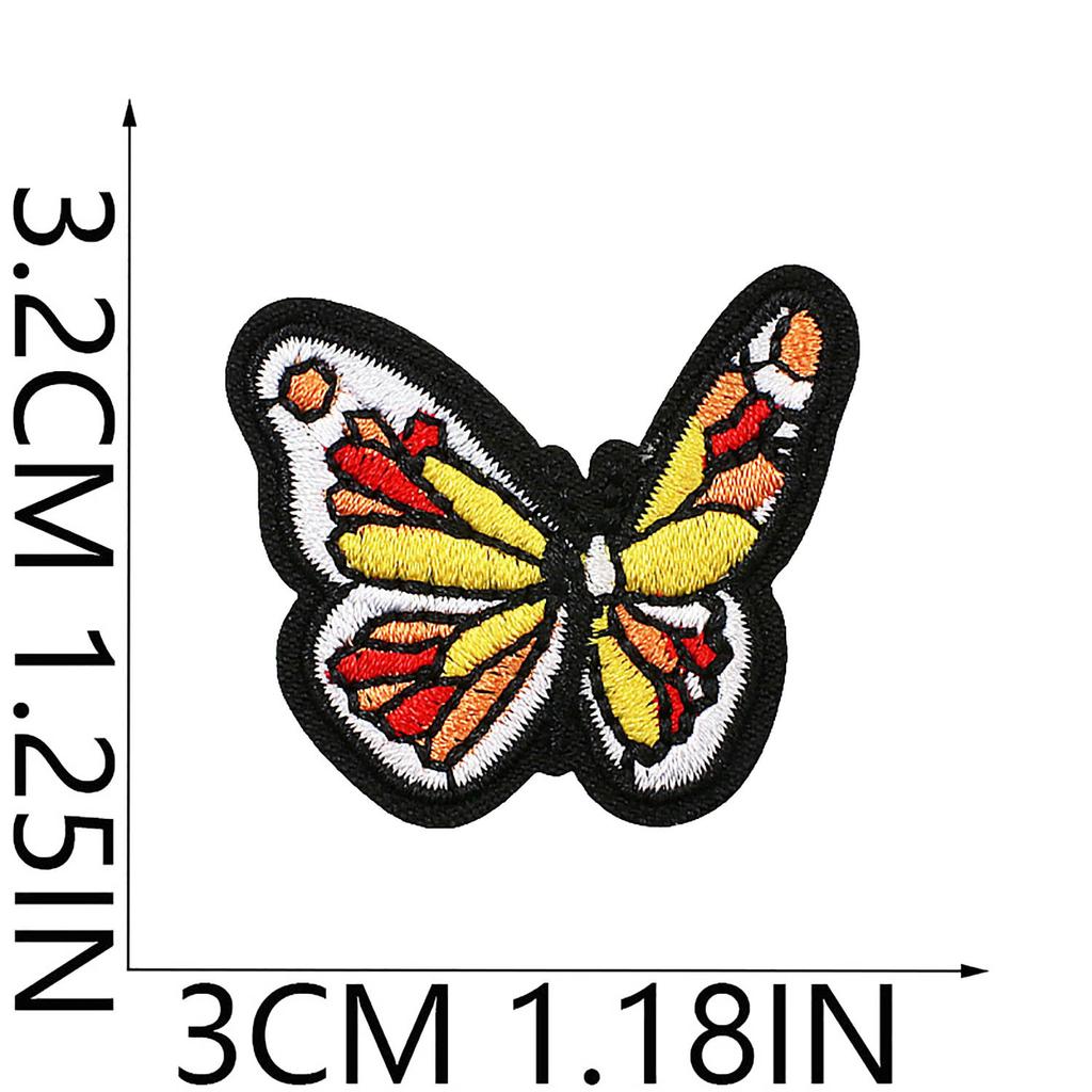 Cartoon Exquisite Butterfly Embroidery Cloth Sticker Colorful Butterfly Patch Sticker Clothes Bag Decoration Blue Butterfly Chapter Boy