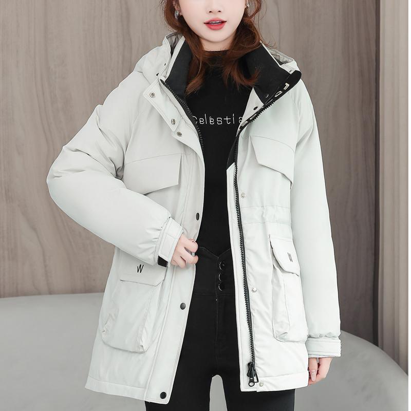 Módní dámské kabáty Zimní parky S kapucí Ležérní Volný Silný Teplý Dámská bunda