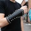 Medieval PU Leather Arm Bracer Victorian Gauntlet Wristband with Rivet Studded For Cosplay Party Festival Photography