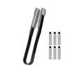 1 Set Shutter Dust Collector Clip-on Cleaning Brush, Air Conditioner Vent Slit Cleaning Tool, Reusable Dust Brush with 6 Replaceable Heads