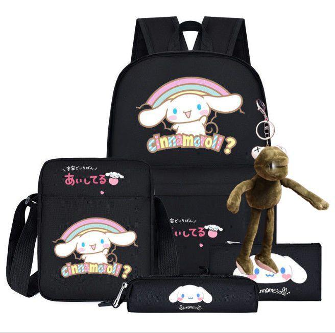 3-delige Schoolrugzakset voor Studenten Grote Capaciteit Oxford Stof Schooltas met Schouderband en Etui school bag 4-piece set