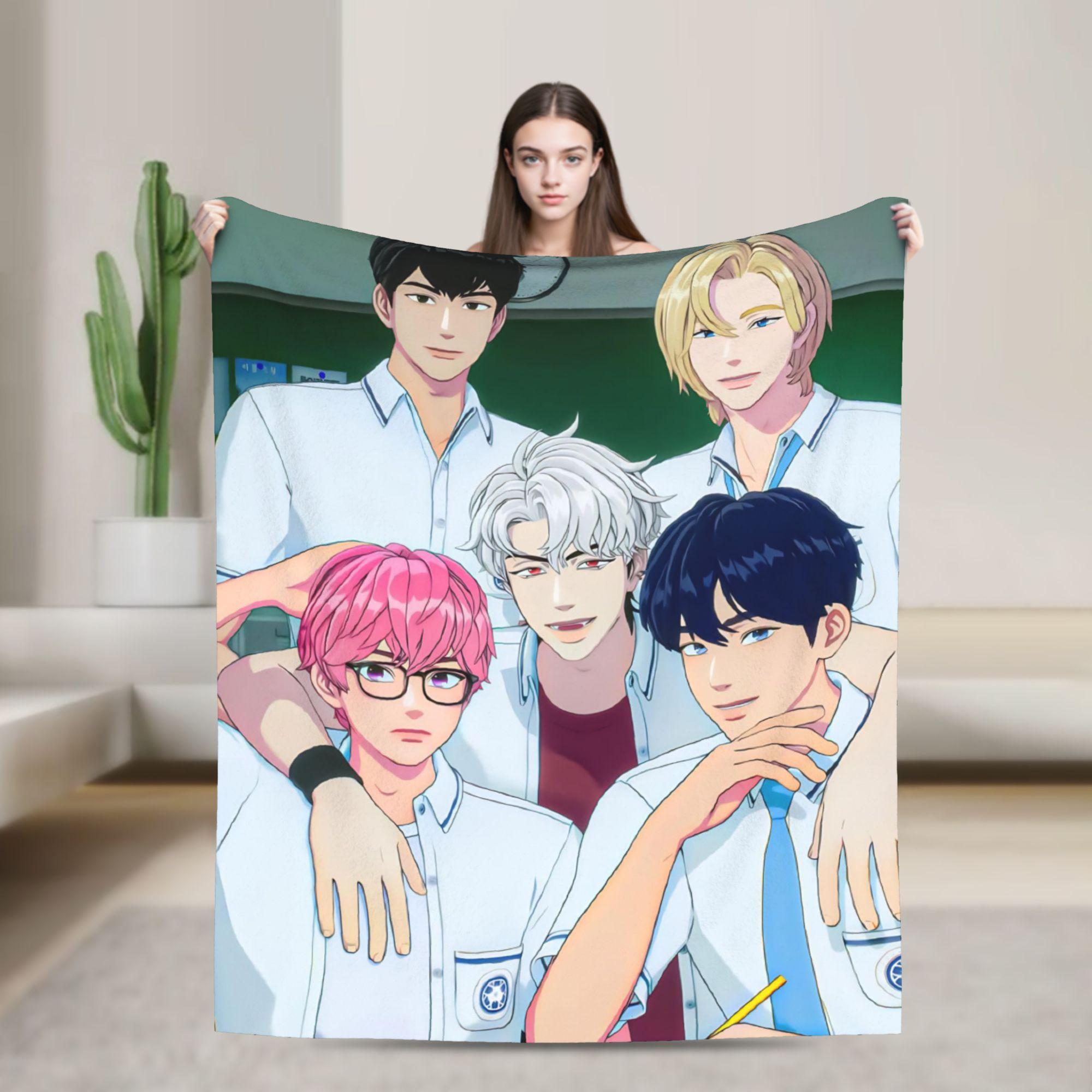 

Super Warm Blankets Airplane Travel Kpop PLAVE Caligo pt Bedding Throws Flannel Bedspread For Home Decor Graphic Sofa Bed Cover 30x40in