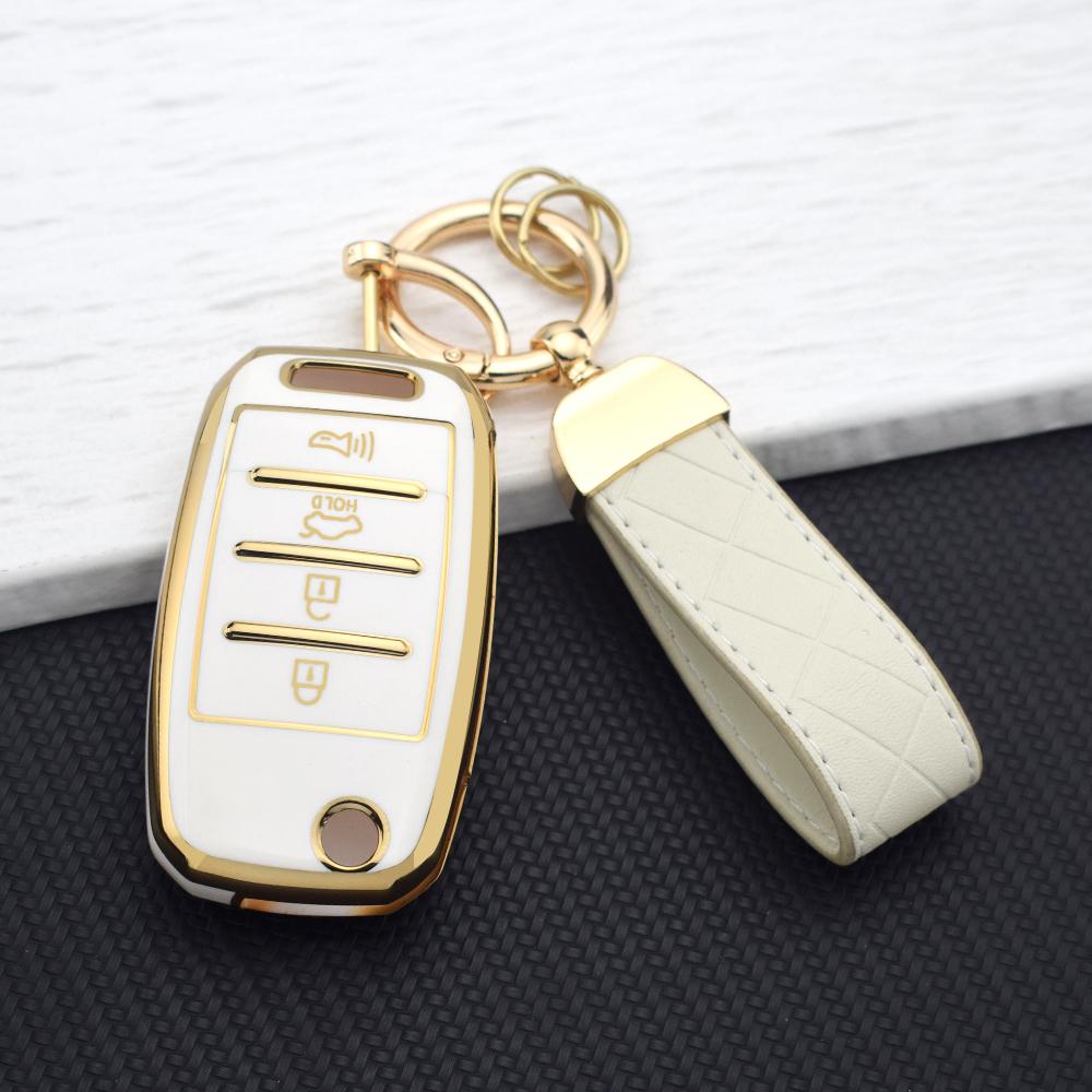 TPU Car Key Case for KIA RIO 3 K2 K3 K4 K5 Sportage Picanto Optima Soul Ceed Sorento Forte Stinger 3/4 Buttons Cerato Key Cover