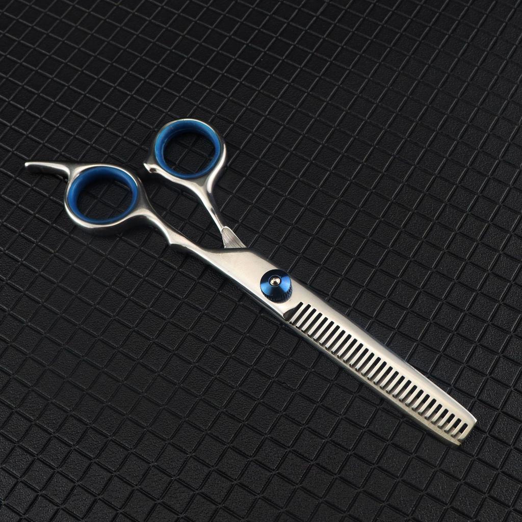 6.0-Inch Color Hairdressing Scissors Set: High Screw, Straight, Serrated, Thinning Scissors