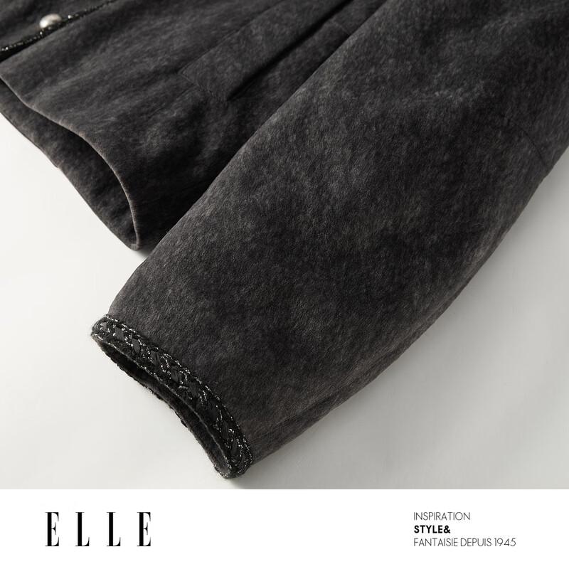 ELLE Women's Grey 90 Duck Down Short Jacket