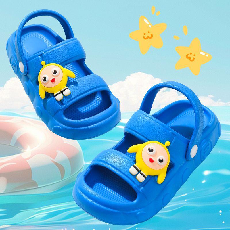Children's Cartoon Summer Sandals: Non-slip, Squishy, Two-way Beach Shoes for Toddlers (Boys).
