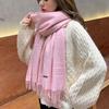 Soft Winter Neck Scarves Wool Scarves Pure Color Shawl Gifts Scarf  Travel
