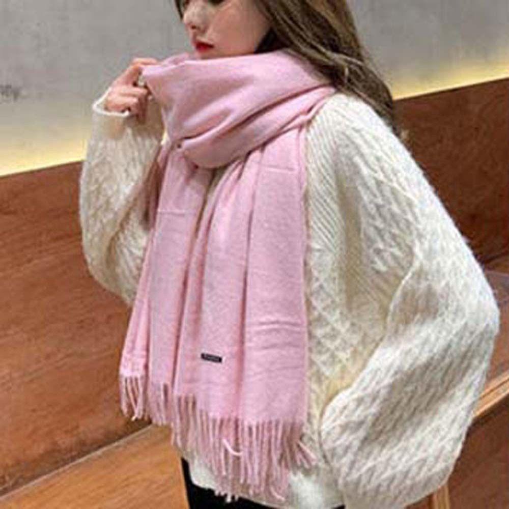 Soft Winter Neck Scarves Wool Scarves Pure Color Shawl Gifts Scarf Travel