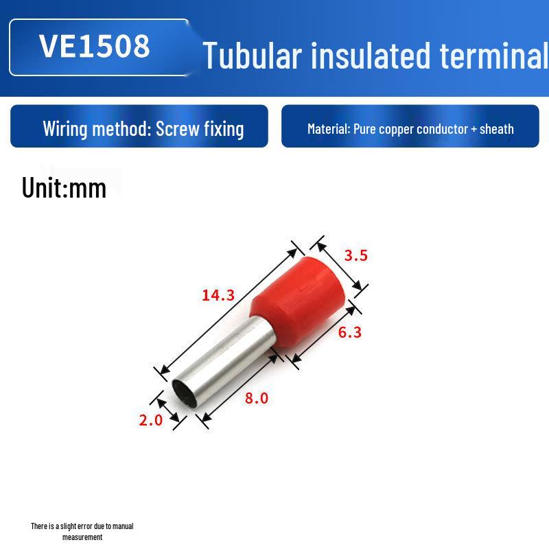 Brass VE Series Cold Crimp Pin Terminal