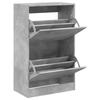VidaXL Shoe Cabinet Concrete Grey 60x34x96.5 Cm Engineered Wood 839948