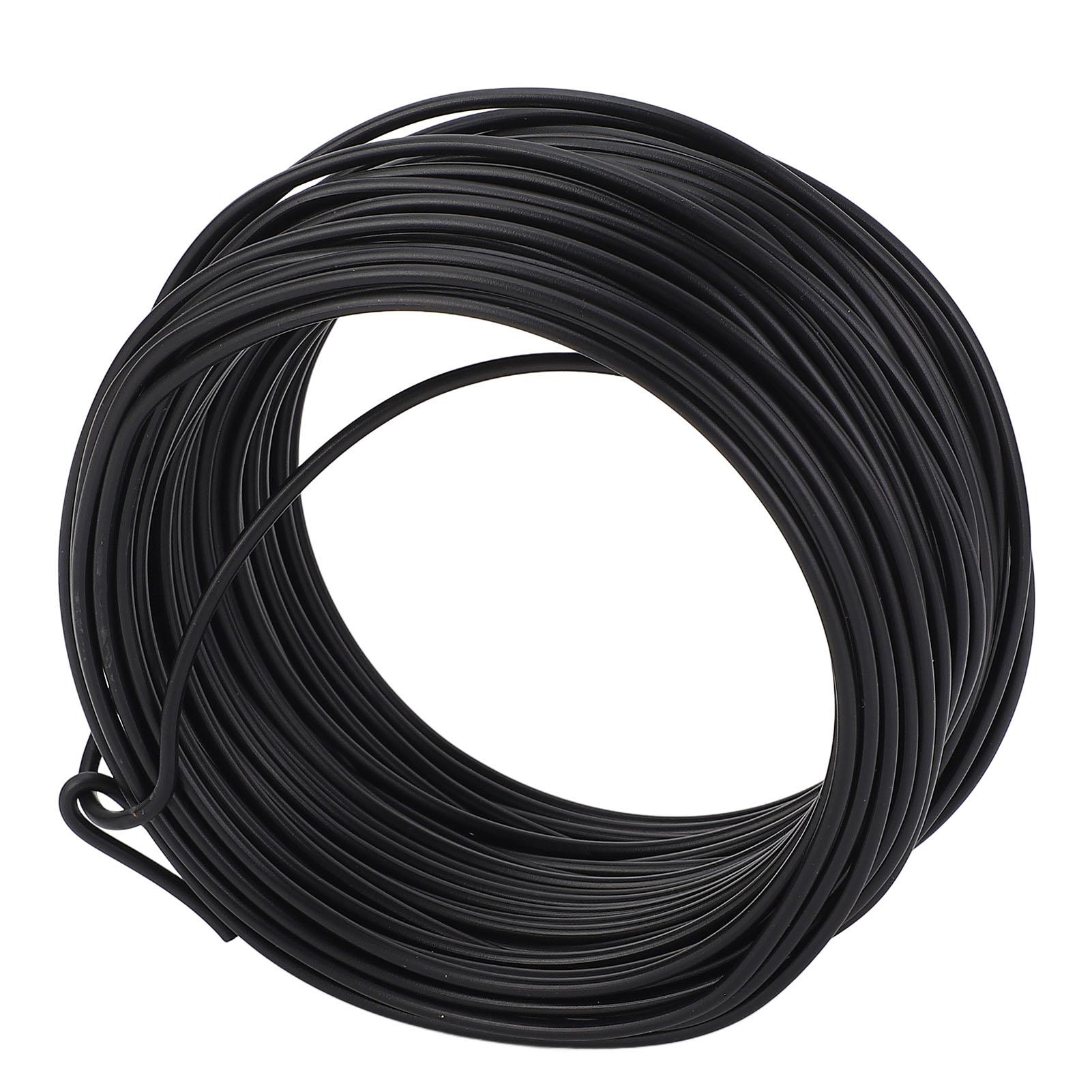 

Galvanized Iron Binding Wire Metal Bendable for PVC Telecommunication Cable 1.5mmx20m Round Mouth Black чорний