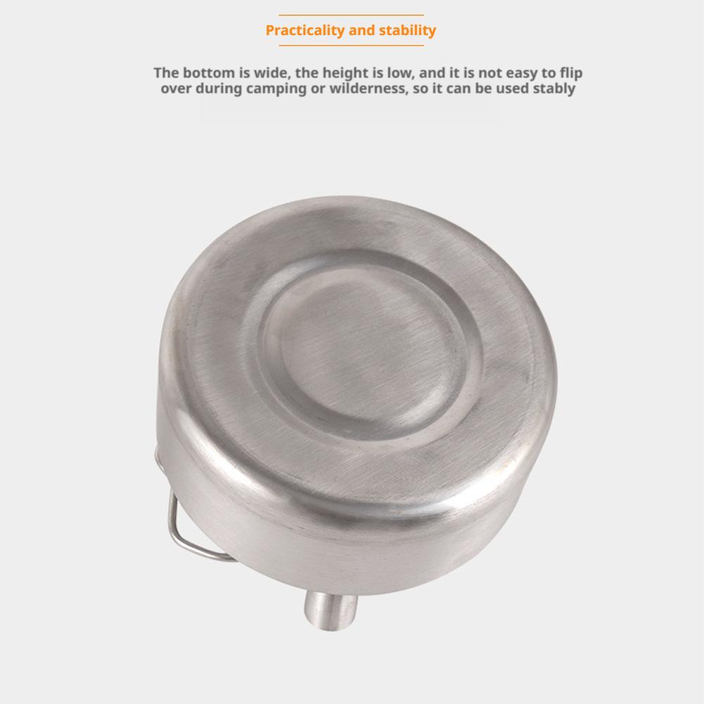Camping Kettle 1L, Portable Lightweight Water Boiler, 304 Stainless Steel Travel Tea & Coffee Pot for Outdoor Hiking Backpacking
