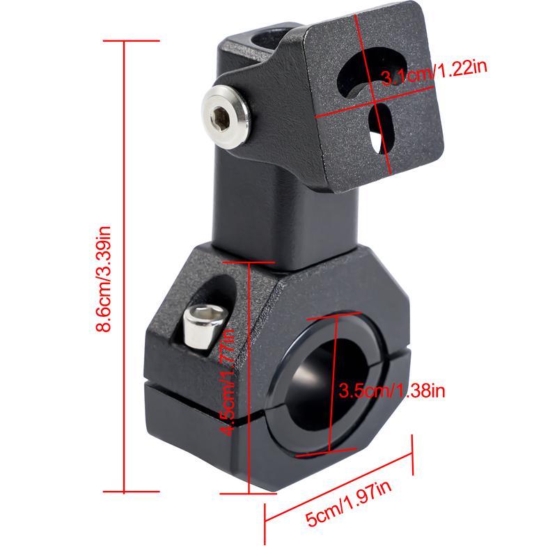 2x Aluminum Alloy Clamp Bracket Driving Fog Auxiliary Light Mounting 360 Degree Adjustment Horizontal Bull Bar Mounting Bracket