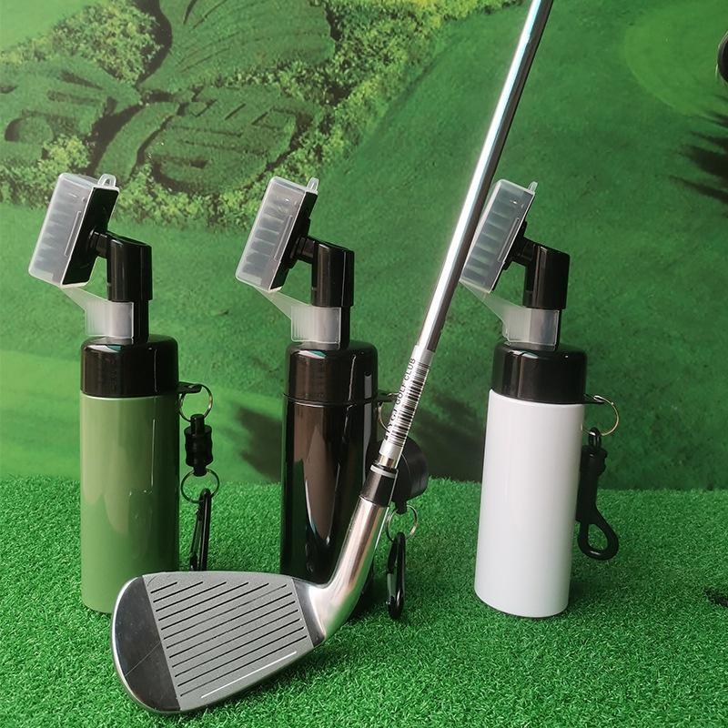 1 stk golfkøllerenser groove tube golfbørste golfkøllebørste med lekkasjesikker reservoarrørspresseflaske for enkel rengjøring