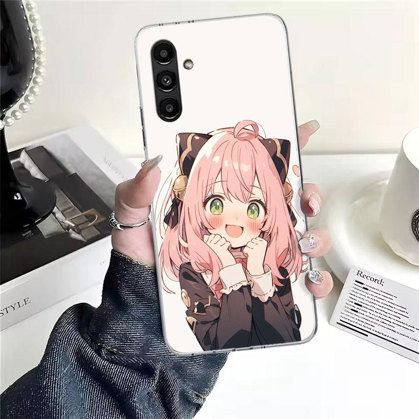 S-Spy Family Anya Phone Case For Samsung Galaxy A13 A14 A15 A16 A17 A53 A54 A55 A56 A57 A33 A34 A35 A36 A37 A23 A24 A25 A26 Gala