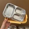 Stainless Steel Lunch Box Divided Food Storage Box Portable Bento Box  Student/Woker