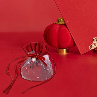 Candy Bag Braut chinesische Hochzeit samt Mode Kordelzug Geschenkbeutel für Party