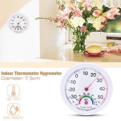 Indoor Analog Thermometer Hygrometer Temperature Humidity Meter Plastic