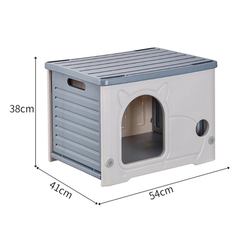 

Outdoor Cat House Weatherproof Stray Cats Houses Four Seasons Warm Pet Cave Outdoor Nest Cozy House for Small Pets Supplies серый