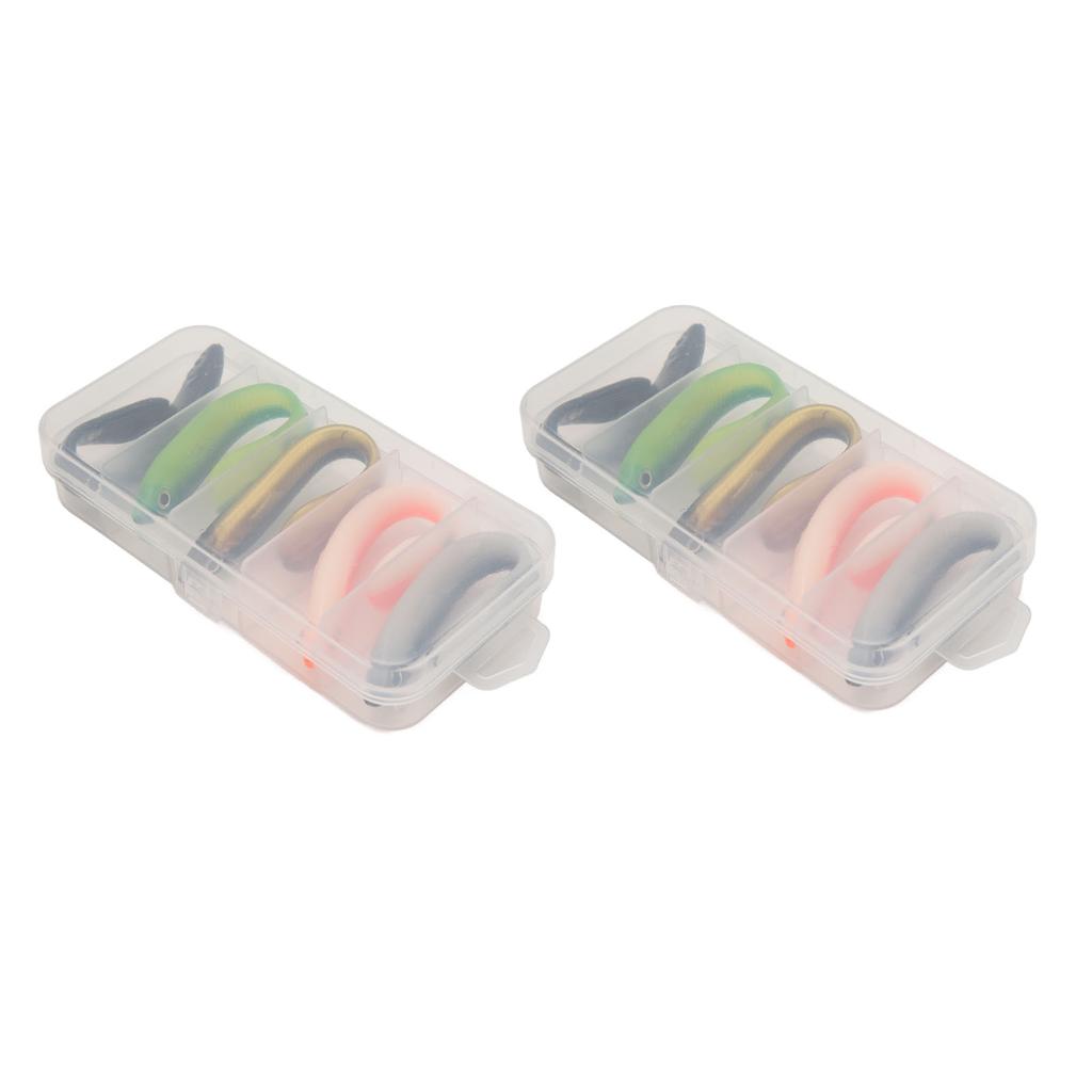 10PCS Soft Lure Swim Bait PVC Realistic Spinning Tail Simulation Fishing Lure Fishing Accessory for Bass Fishing