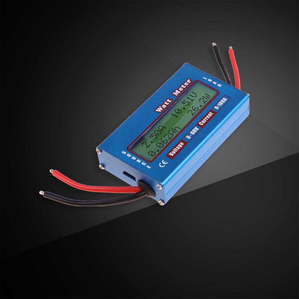 DC Power Analyser Watt Volt Amp Meter LCD Digital 12V 24V Solar Wind Analyzer Current Energy Meter Power Tester