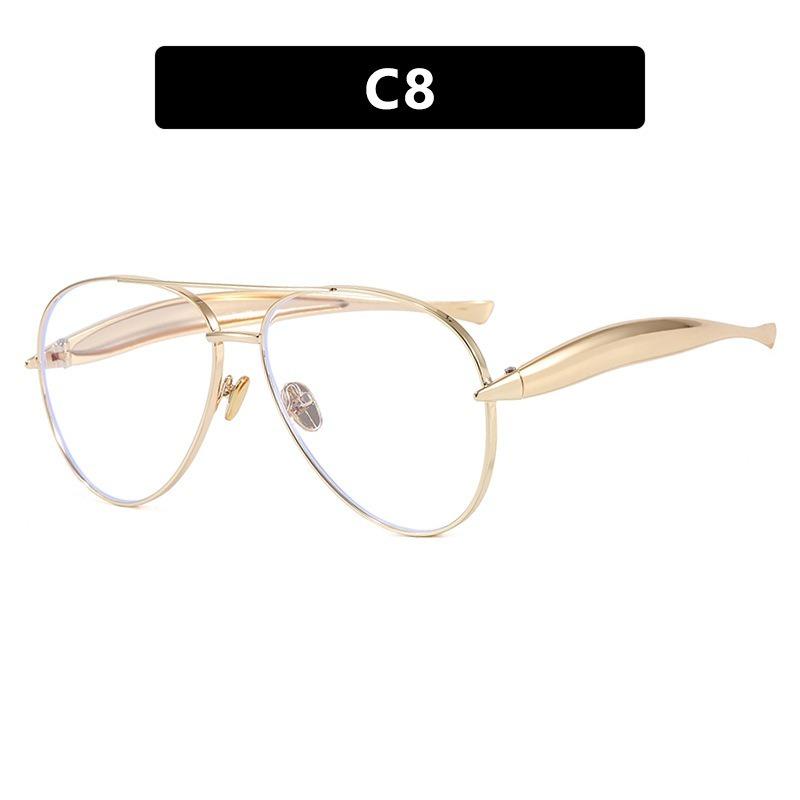 Unpolarisierte Y2k Vintage Metall Pilot Sonnenbrille Damen für Herren Sonnenbrille Punk Beliebt Outdoor Fahren Luxusmarke Designer Shades