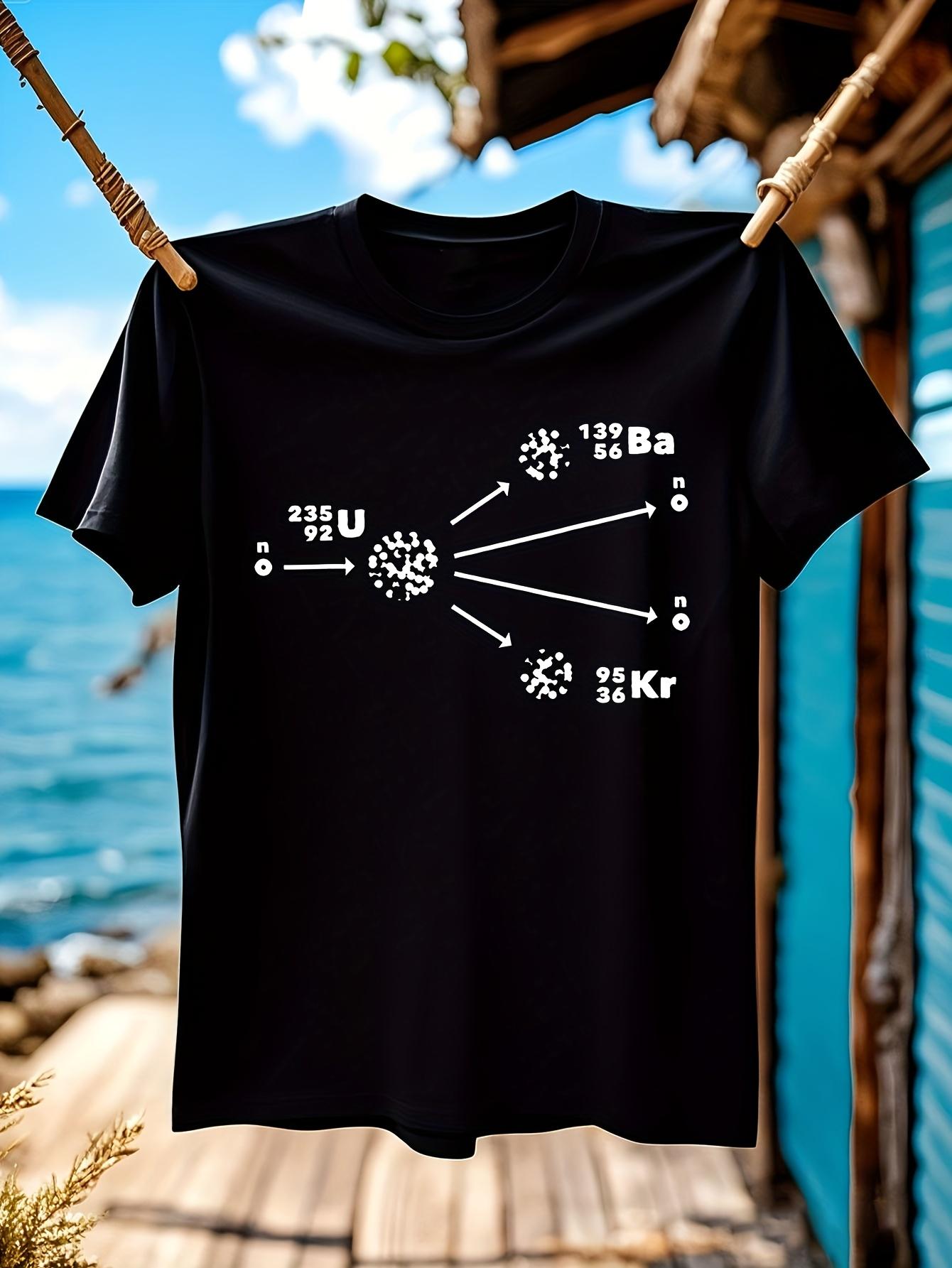 Nuclear Fission U235chain reaction graphic Tshirt Science... XXXXL