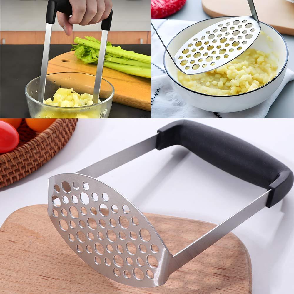 Non-slip Plastic Handle Potatoes Crusher Handheld Potatoes Presser Portable Potato Smasher Fruit
