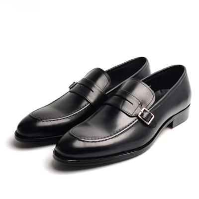 Mode Herren Echtleder Kleiderschuhe Slipper Business Loafer für Büro&Formelle Kleidung|Leichte Flache Sohle Atmungsaktiv&Bequem