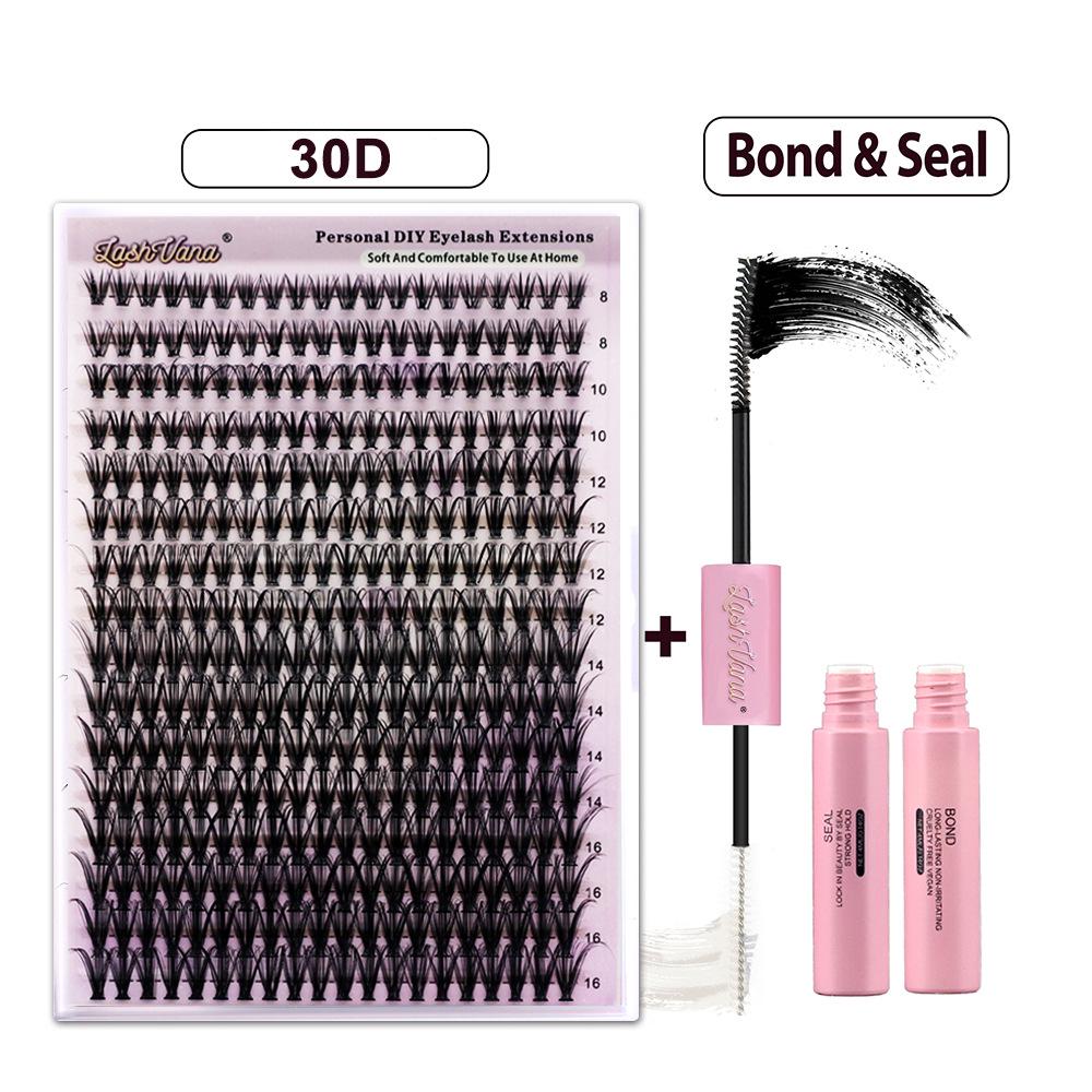 DIY Lash Extension Kit: European & American Cluster False Eyelashes & Tools