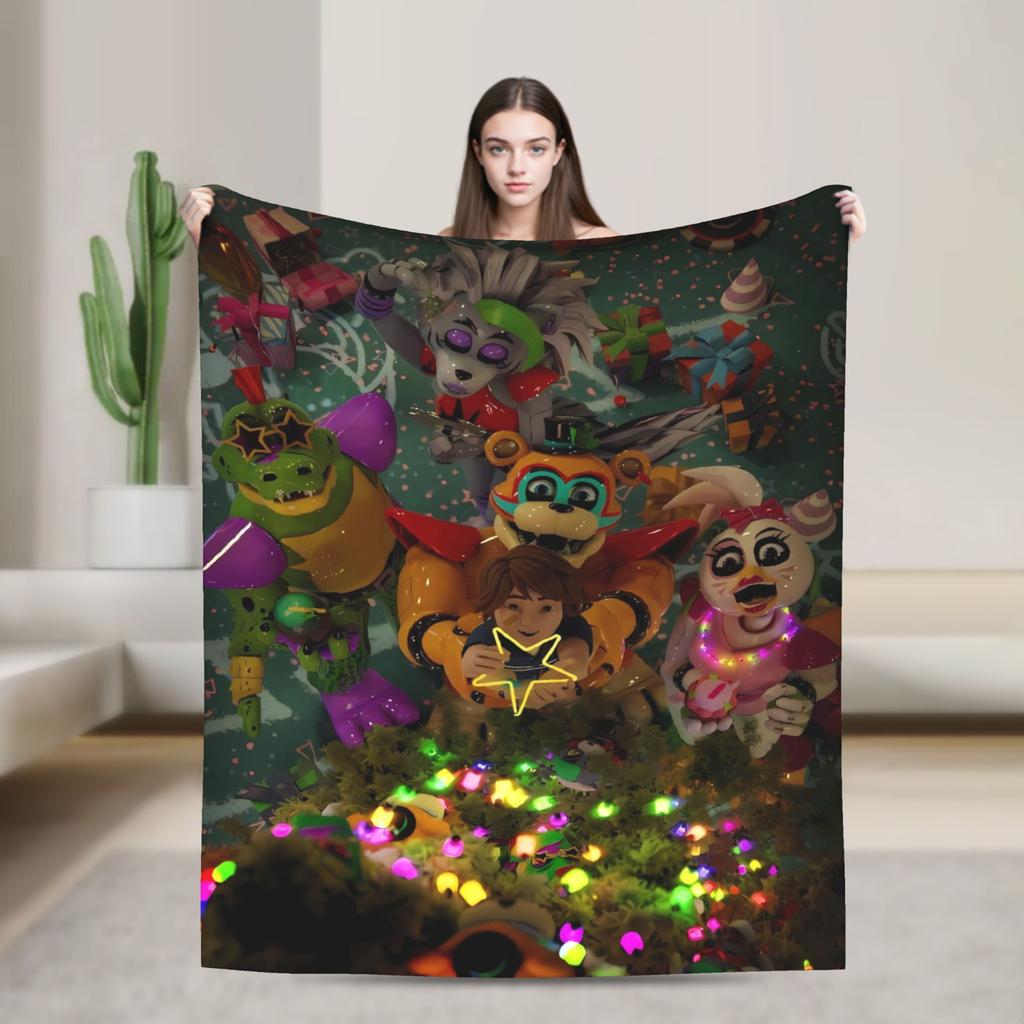 FNAF At Freddys Blanket Quality Soft Throw Blanket Winter Girls Boys Outdoor Funny Bedspread