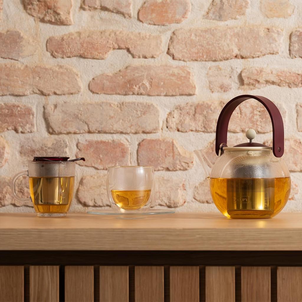 BODUM PAVINA Double-Walled Glasses, 250ml, Set of 6, Insulates Hot and Cold Drinks, Double-Walled, Heat-Resistant, Microwave, Oven, Dishwasher, and