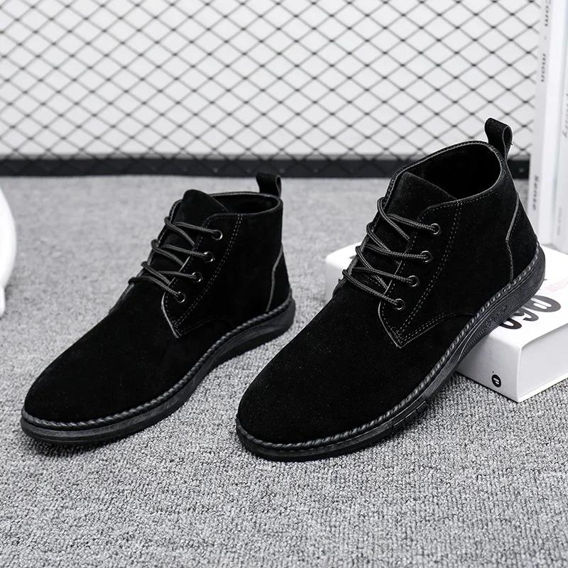 Fashion Men Sneaker Casual Shoes Men Suede Shoes Man Oxford Men Shoe Flats Luxury  Breathable Dress Shoes for Man
