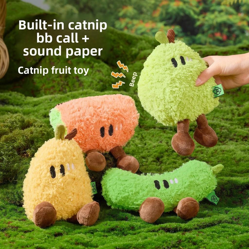Pet Fruit Toys Interactive Sound Plaything For Cats And Dogs