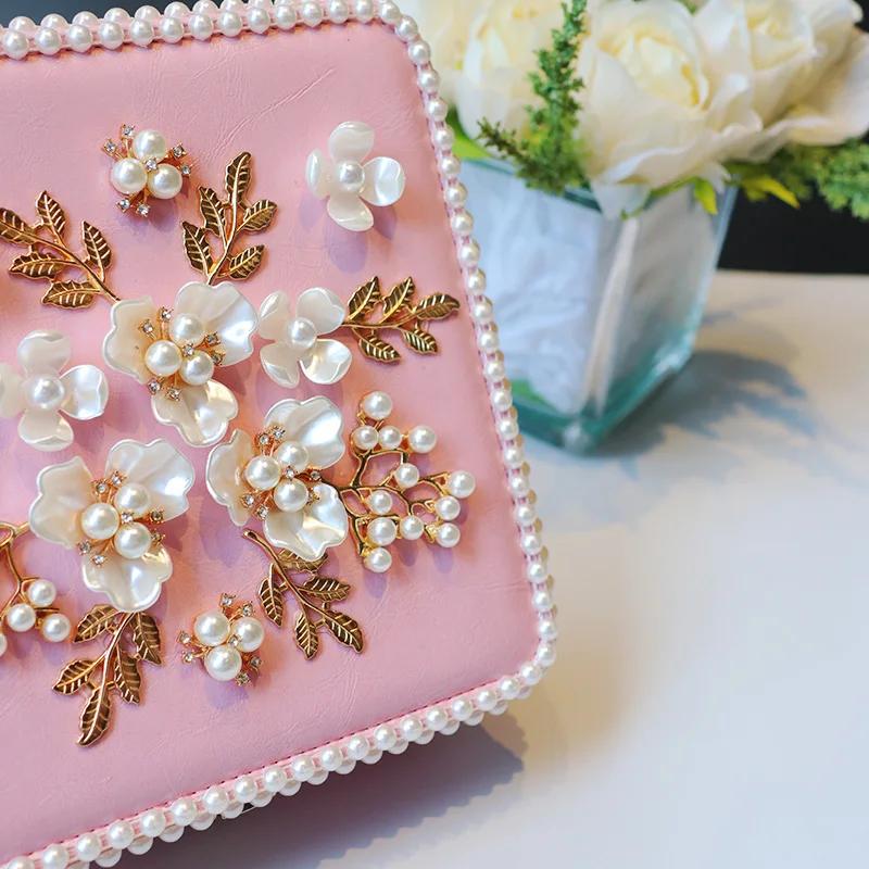 Flower Jewelry Box European Style Large Capacity Storage for Rings Earrings Necklaces Wedding Elegant