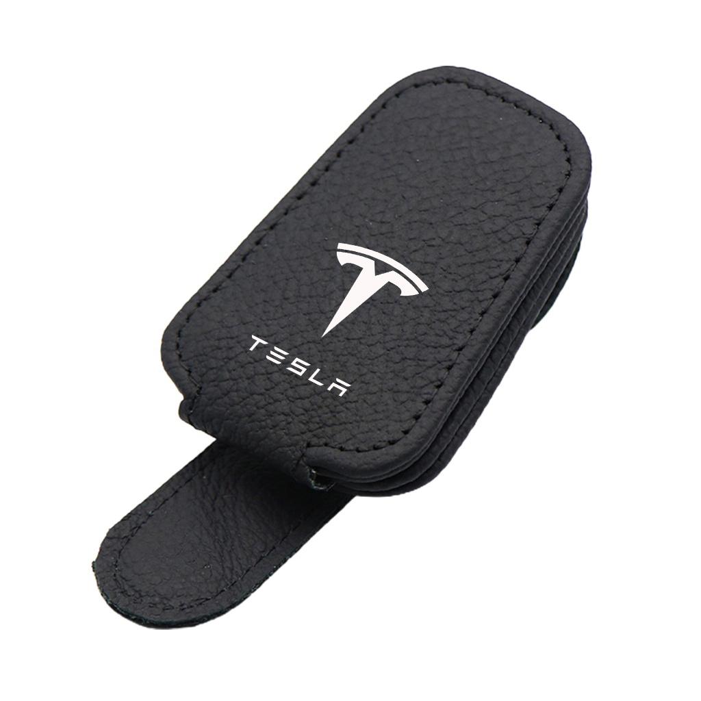 AMK1 Car Sunglasses Holder Sun Visor Glasses Clip Eyeglass Storage For Tesla Model 3 Highland Y Juniper Model S Model X Cybertruck