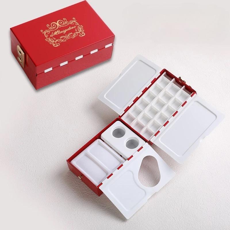 

Brass Watercolor Pigment Empty Box Art Painting Palette Tool Student Travel Sketching Painting Graffiti Paint Box Art Supplies