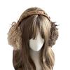 Bowknot Plush Ear Muffs for Cold Weather Fashion Ear Protective Ear Warmers Thick Furry Ear Muff for Women Skiing Hiking