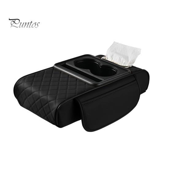 

Органайзер для спинки автомобильного сиденья с подстаканником, крючком для коробки с салфетками, многофункциональный ящик для хранения на автомобильном сиденье, практичный аксессуар для салона автомобиля для детей, путешествующих в путешествиях чёрный